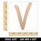 Letter V Uppercase Felt Marker Font Unfinished Craft Wood Holiday Christmas Tree DIY Pre-Drilled Ornament